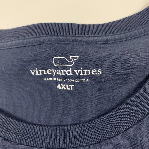 Vineyard Vines Pineapple US American Flag Long Sleeve Pocket T Shirt Mens 4XLT - Picture 4 of 8